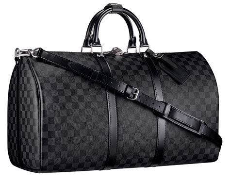 louis vuitton black duffle bag.